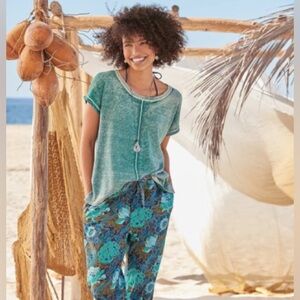 Sundance Laurette Sweater Tee Weathered Aqua Womens Size XS